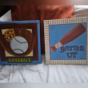 Baseball Themed Canvas Art Set By SAPNA